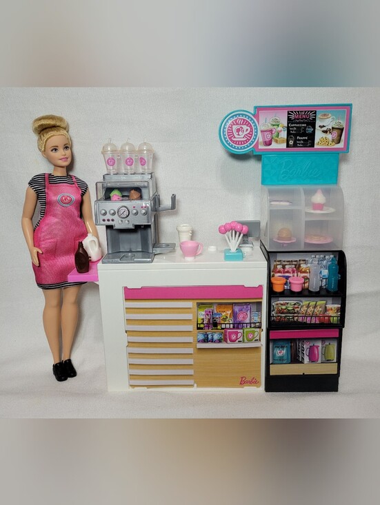 Barbie Other - Barbie Year 2019 You Can Be Anything Coffee Shop Playset W/ Curvy Barbie Doll